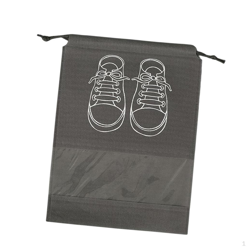 Non Woven Travel Shoe Bag Drawstring Dust Cover Accessories Convenient Pouch for Packing