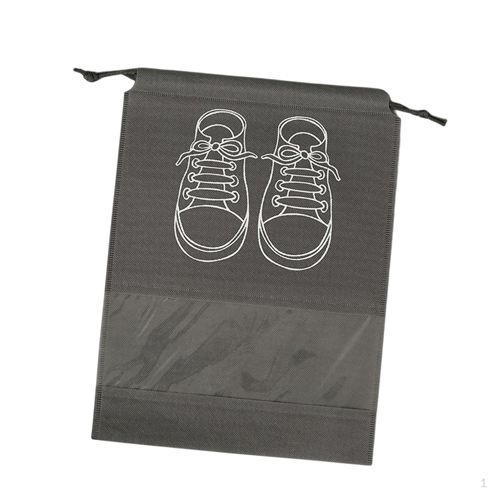Compact Shoe Bag for Travel - Lightweight and Durable Storage Solution Grey 27x36cm 499₽