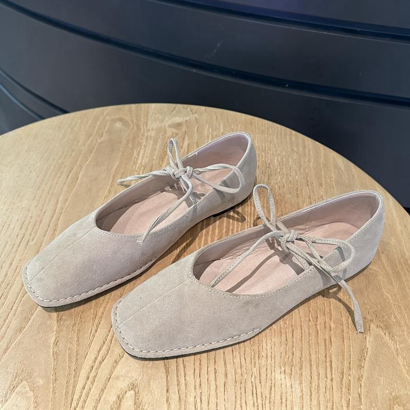 

Fashion SUOJIALUN 2025 Brand Women Vintage Flats Shoes Big Size Ladies Elegant Lace-Up Low Heels Shoes Classic Suqare Toe Casual Loafers 35 абрикосовый