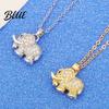 Durable Elephant Charm Necklace for Women Rhinestone Clavicle Chain Detailed