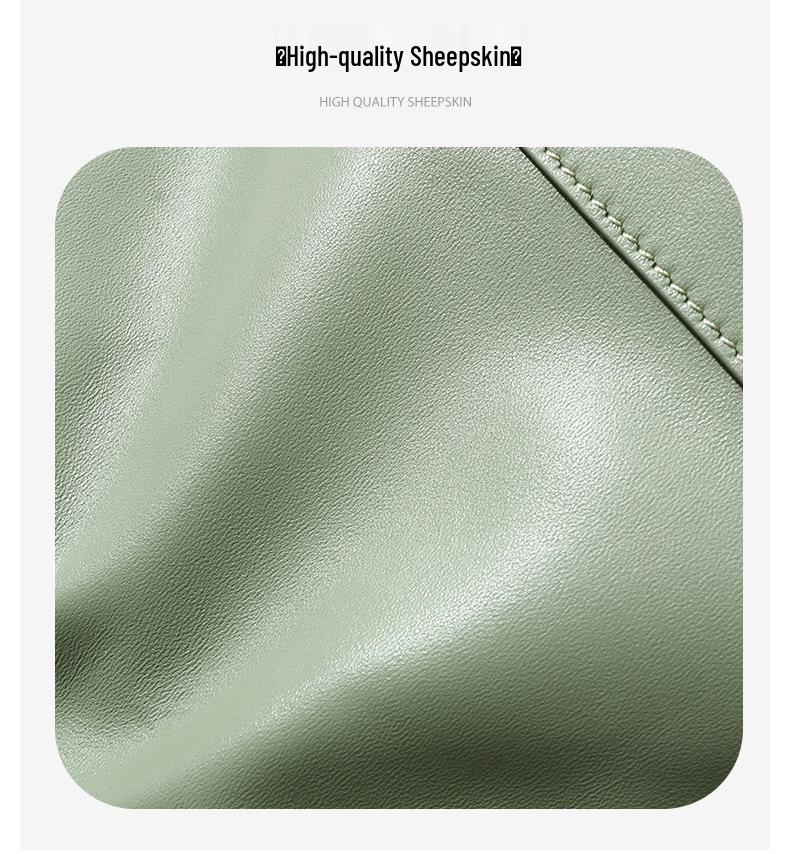 Lambskin Cloud Drawstring Bag: High-End Leather, Large Capacity, Crossbody & Underarm Style