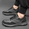 Men's Shoes Autumn And Winter Men Outdoor Sports And Leisure Leather Shoes Men's Soft-Soled Hiking Shoes For Middle-aged People
