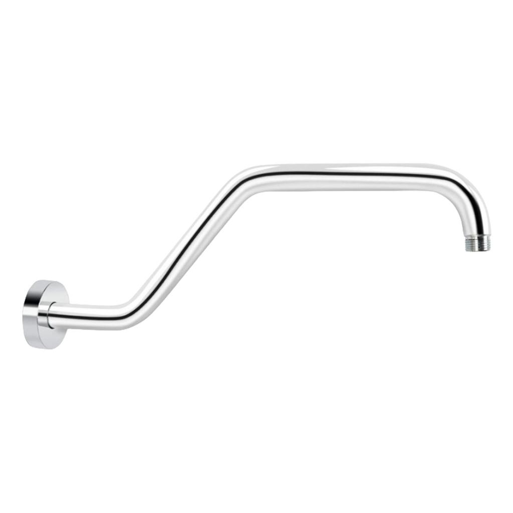 Multipurpose Wall Mounted Shower Arm Matte Black Finish Accessory for Fixed and Handheld Showerheads with Flanges