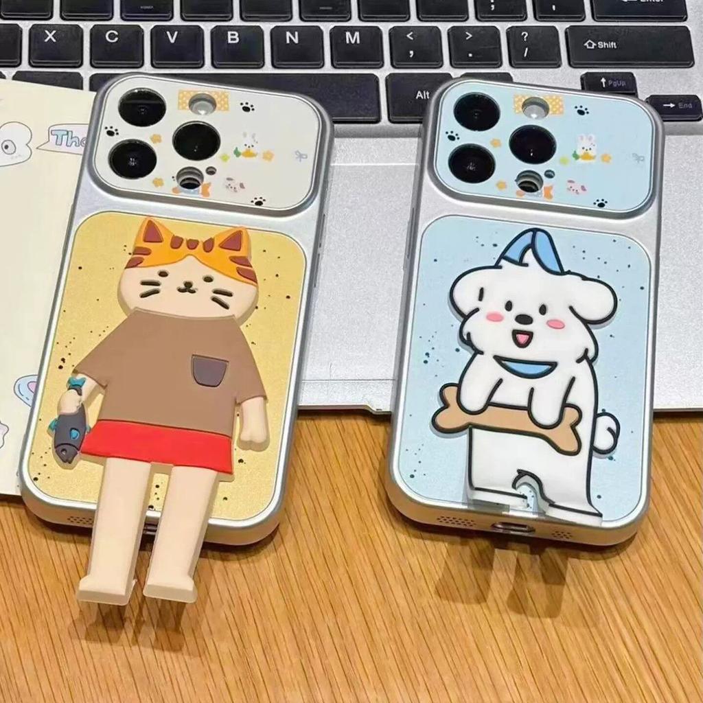 Couple Tanuki Puppy Bracket for Apple 11promax Mobile Phone Case 11/11 Huawei P11 Xiaomi 11vivo