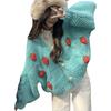Women's Loose Jacket Cardigan V-neck Gentle Sweater Sweet Strawberry Knit