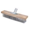 30CM Rough Surface Brush Versatile Stainless Steel Reliable Rugged Deck Scrubber Brush for Garages Concrete