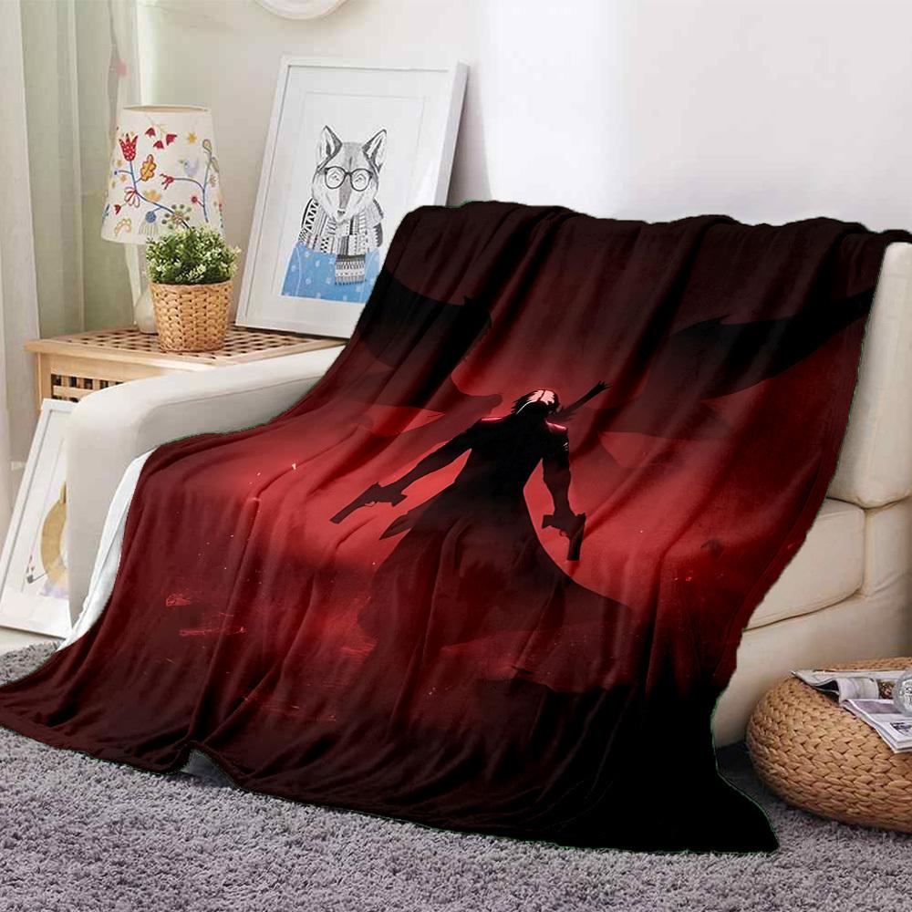 1pc Devil Wings Soft Comfortable Blanket Digital Print, All Season Multipurpose Knit Fabric Bedding, Office, Sofa Home Decor Blanket