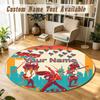 Foo Fighters Personalized Round Rug Support Custom Name, Soft Home Decor Mat