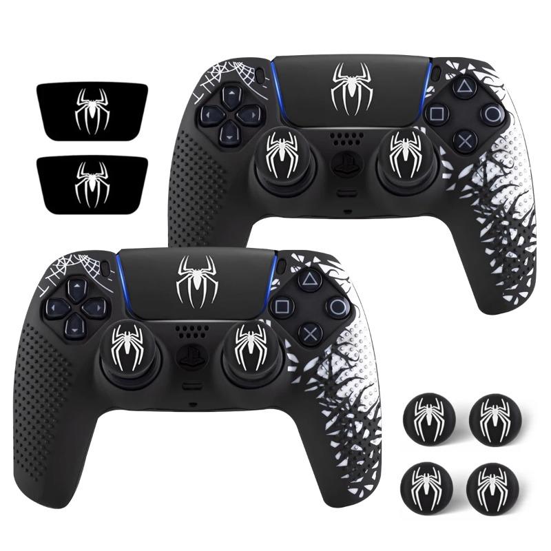 For PS5 Controller Cover Case Anti-Slip Silicone Protective Skin Compatible with PS5 Game Controller Thumbstick Grip Cap Sticker