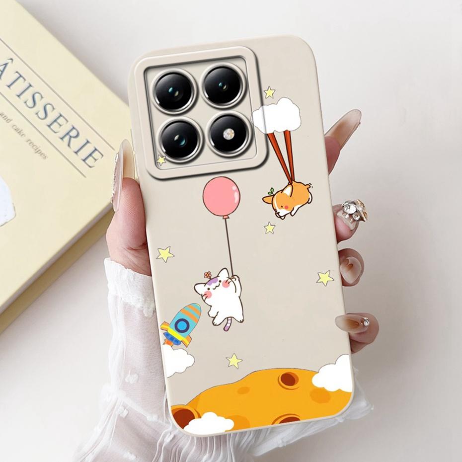 Cartoon Case For Xiaomi 14T Pro / 14T 5G Lens Protective Jelly Soft Silicone Cover For Xiaomi Mi14T 14TPro Phone Cases