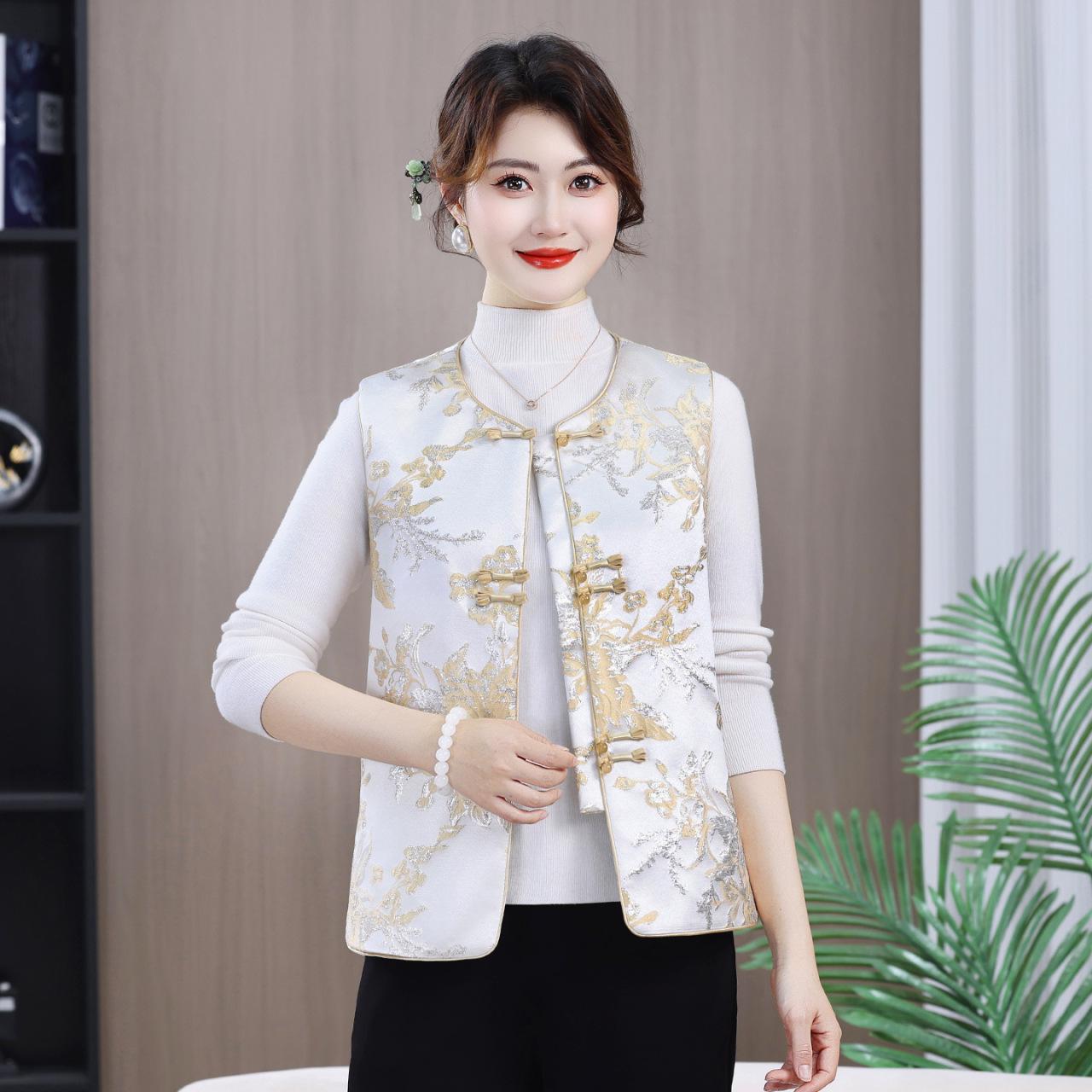Summer 20265 Elegant Chinese Style Women s Shawl Vest - National Wind Fashion 4XL (135-150 jin)
