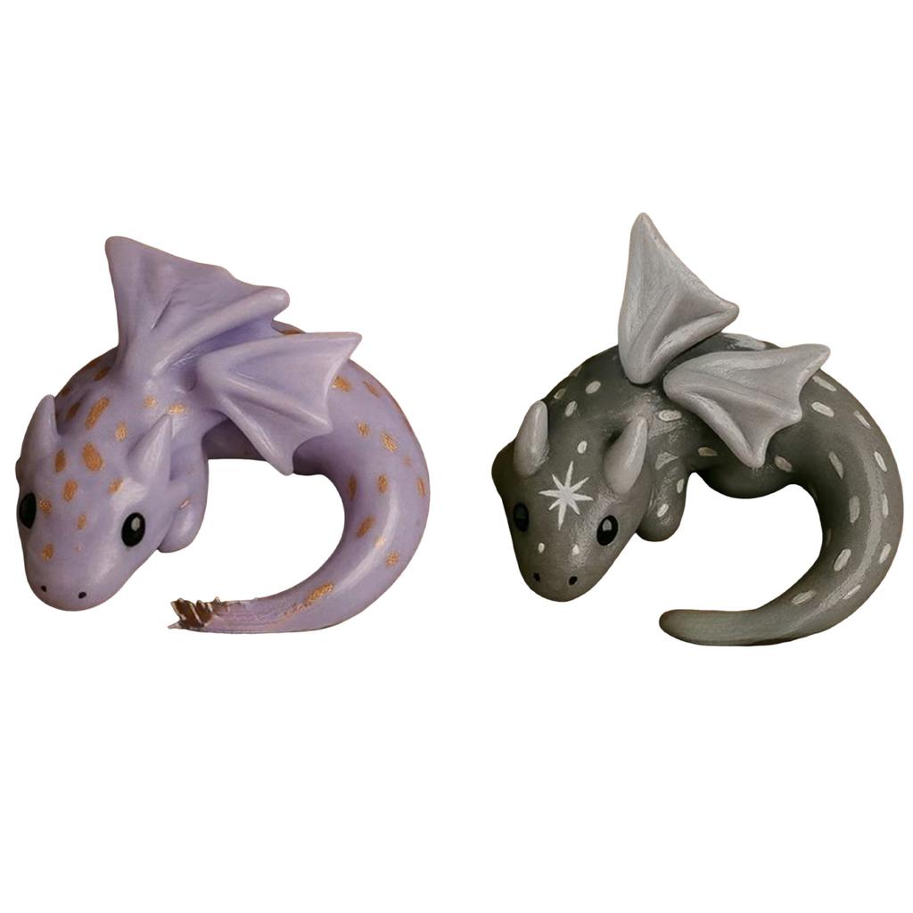 Lovely Dragon Ornament Lightweight Handmade Mini Dragon Sculpture Multi-Purpose Relief & Anxiety Companion Dragon for Home Decor