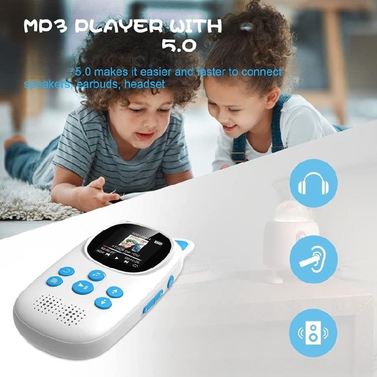 Lockable Button MP3 Player For Children BT5.0 5.0 32GB Internal Storage Body Music Story Companion