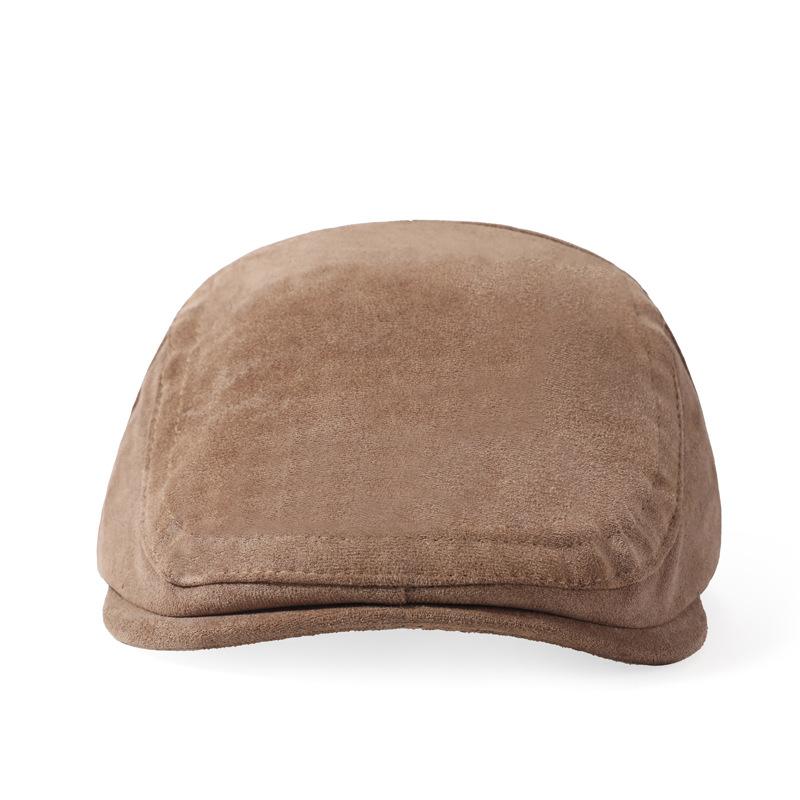 Velvet Peaked Cap Beret Men Women Sun Hat Retro Forward Hat