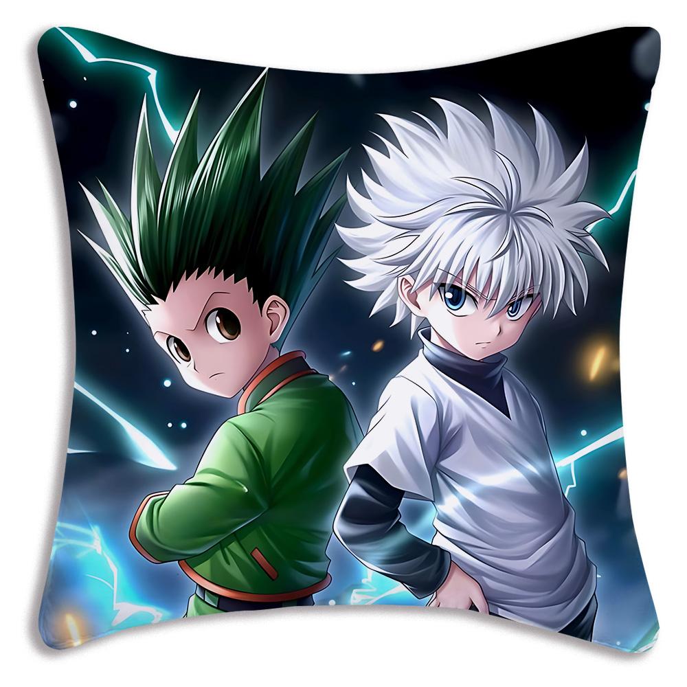 Anime For h-Hunter X HunterS Pillow Covers Cartoon Sofa Decorative Home Double-sided Printing Short Plush Cute Cushion Cover