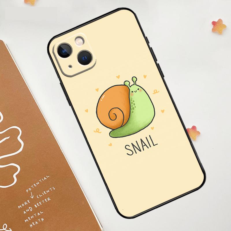 

Cartoon Animal Snail Case For iPhone 17 Pro Max 17 Air 16 15 14 13 12 11 Pro Max Plus Mini 16e Funda Cover iPhone 12 Pro