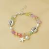 Handmade Seashell & Crushed Stone Bracelet with Lobster Clasp - Perfect Summer Travel Souvenir