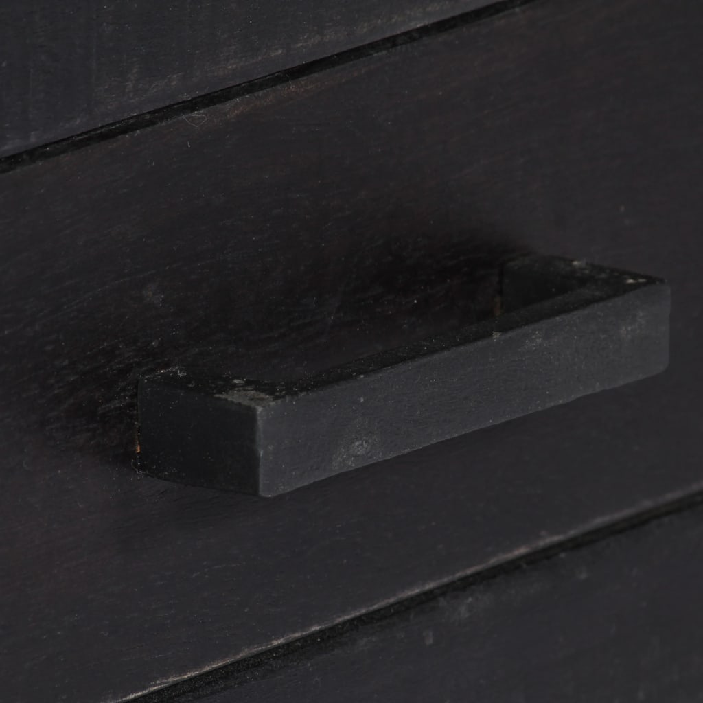 TV Cabinet Black 118 x 30 x 40 cm Solid Mango Wood