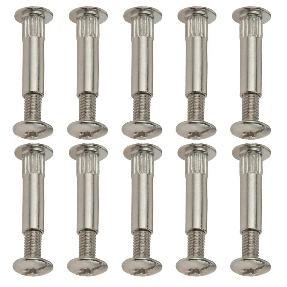 10Pcs M5/M8 Splint Nut Male-Female Snap Rivet Butt Screw Nut Furniture Cabinet Cross Lock Screw Bathroom Widgets