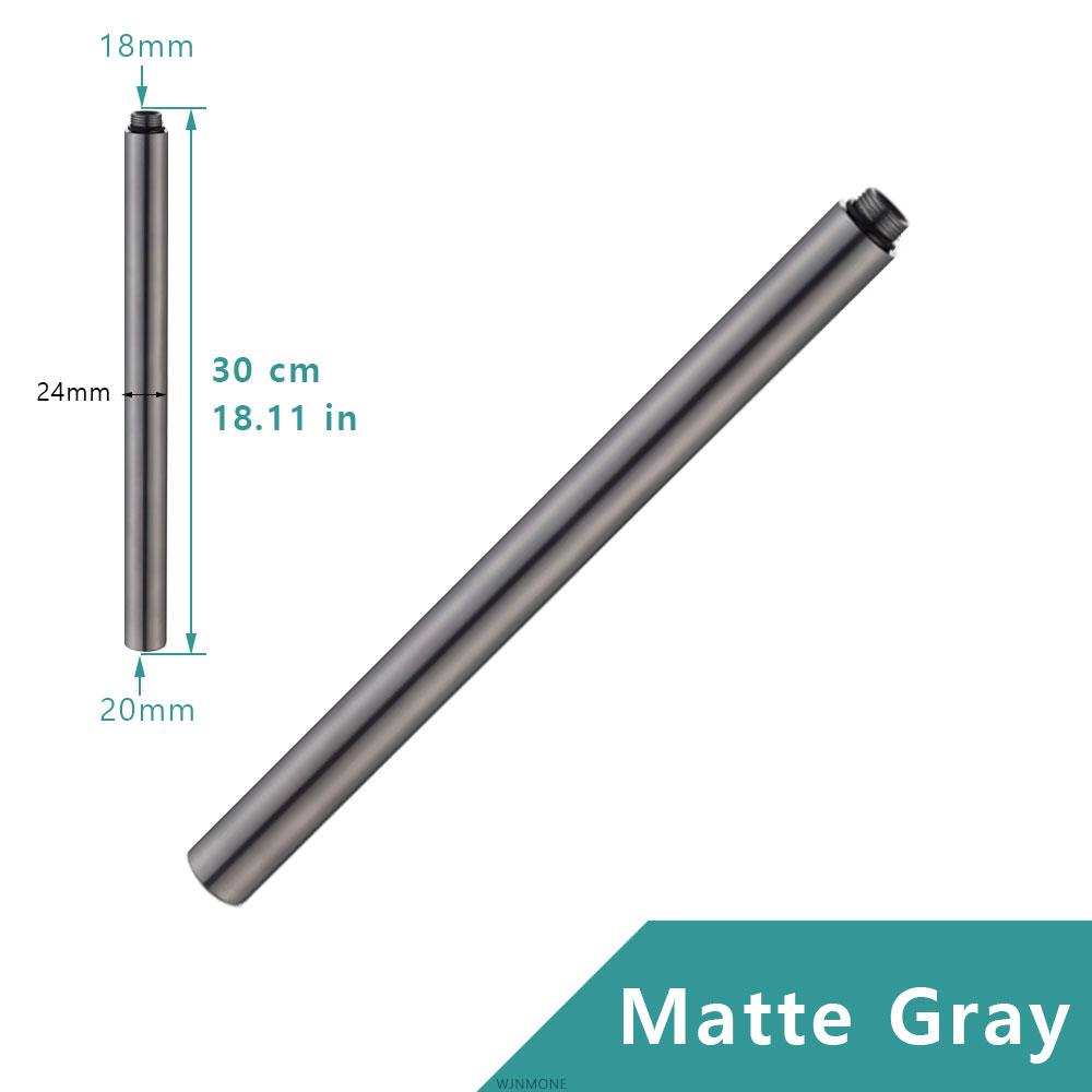 

30 см Удлинитель для душа Система для душа для ванны Черно-серый Круглая удлинительная штанга Набор смесителя для душа Удлинительная трубка Аксессуары для ванной