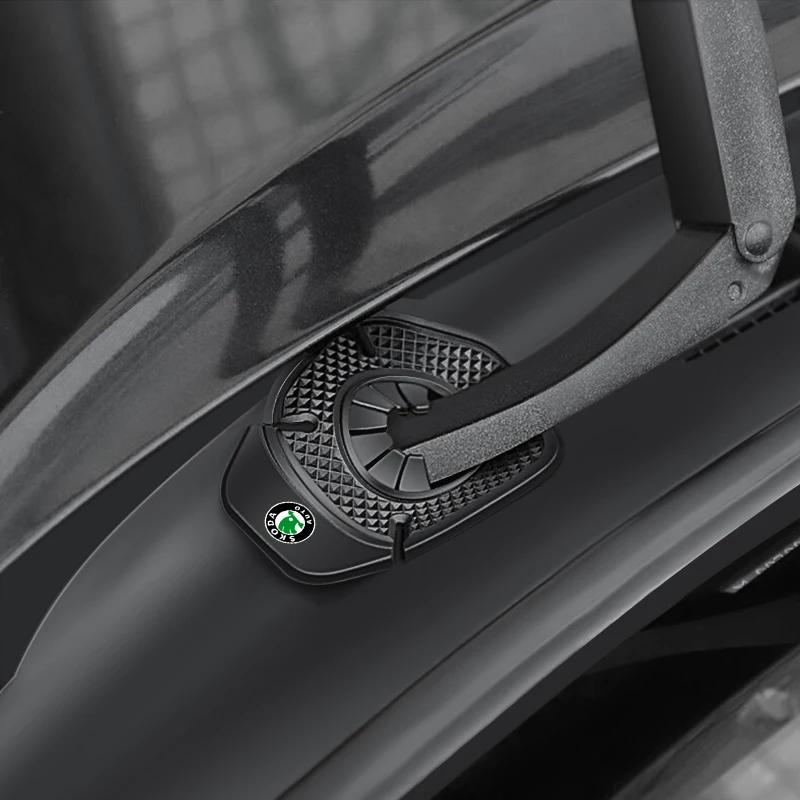 ksgry3 Car Wiper Hole Protective Covers Debris Leaves Dustproof Sleeve For Skoda Octavia Rapid Fabia Superb Kodiaq Scala Karoq Kamiq