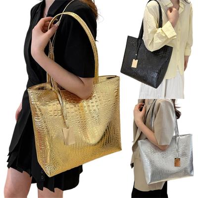Sac à Bandoulière en Cuir PU pour Femmes Sac de Shopping pour Rendez-vous Sac à Main Grande Capacité Portefeuille Sac Décontracté Tendance Sac de Trajet