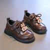New Spring and Autumn style girls' small leather shoes, cute cartoon British-style small leather shoes for girls