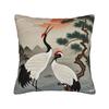 Chinese Style Crane Pillow Case  Print Pillow Cover Funny Pillowcases For Sofa Car Home Decor