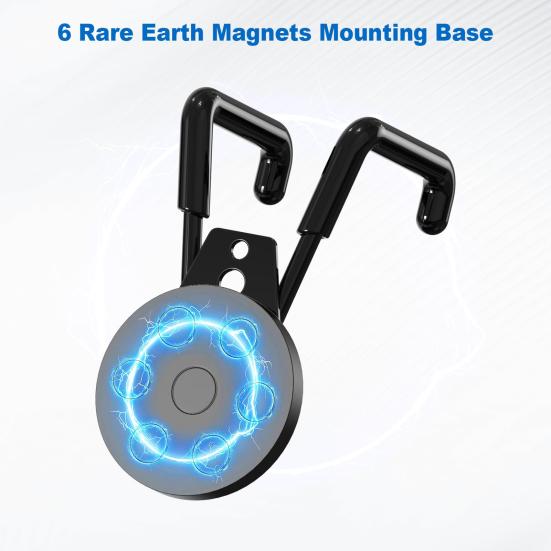 Heavy Duty Magnetic Utility Hook Strong Load-bearing PVC Anti-Slip Coating Easy Installation Garage Magnet Hook Storage Hanger