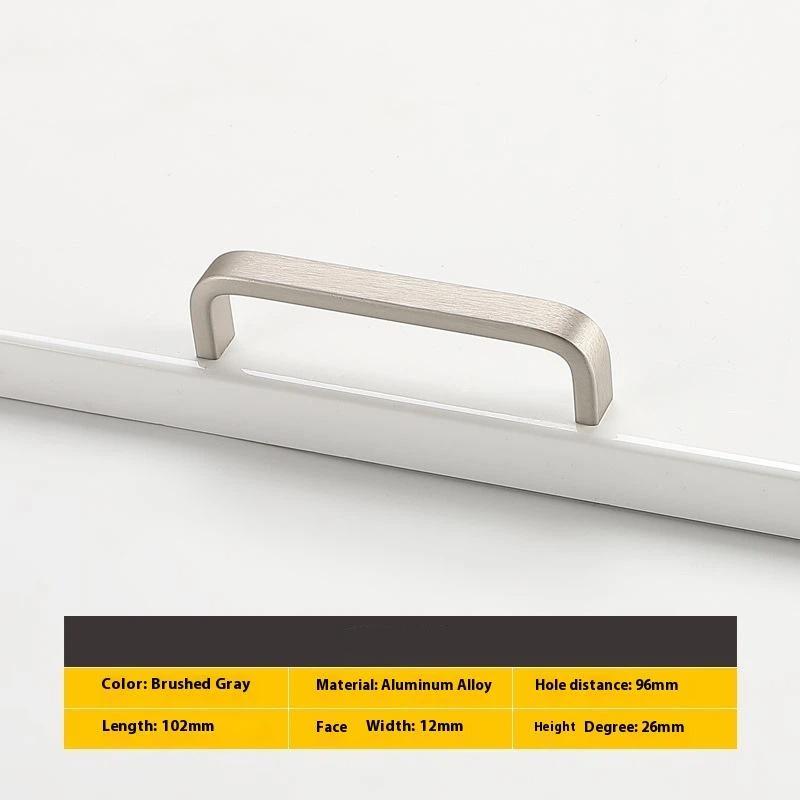 Modern Minimalist Pulls Cupboard Dressers Black Gold Silver Cabinet Door Handles Closet Drawer Knobs Kitchen Furniture Hardw