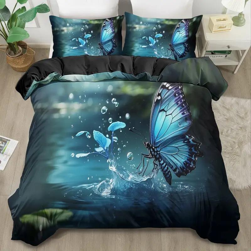 Comforter 3D Floral Pattern Queen Size Four Seasons Bedding Set Home Decor Room Decor 3 Piece Set With 2 S