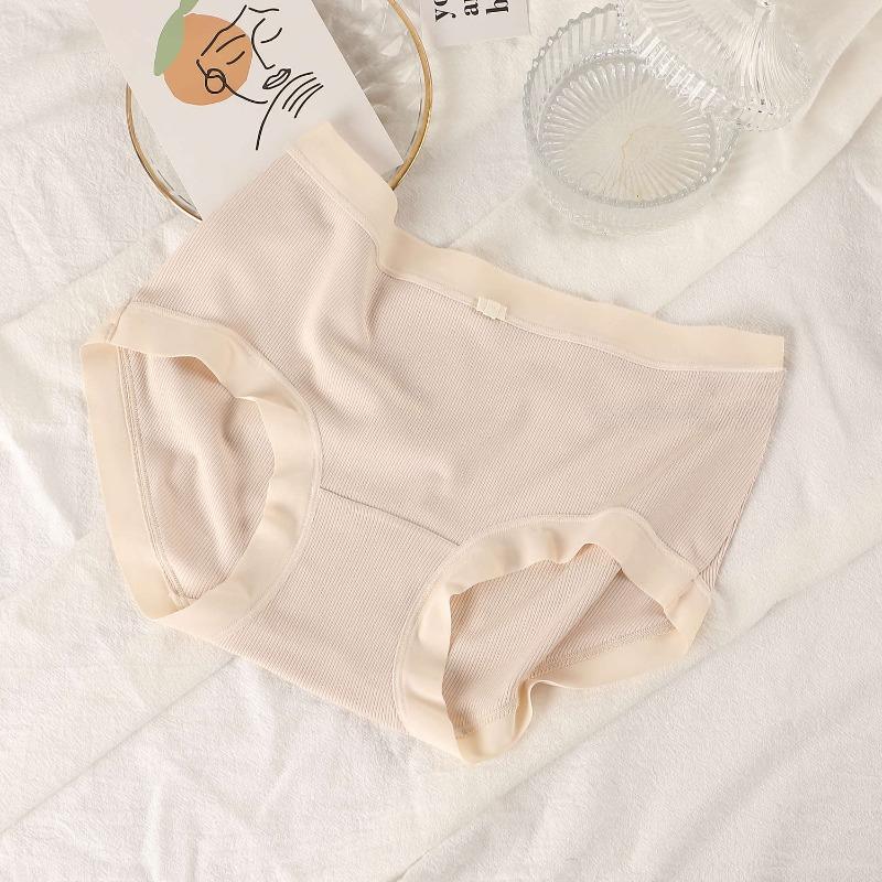 

Бесшовные трусики цвета Моранди с рельефной талией и бедрами, дышащие женские трусики One size