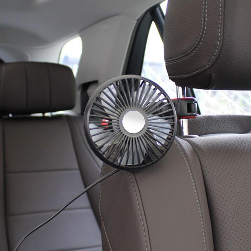 Car Fans 3 Speeds Adjustable Car Seat Cooling Fan Powerful USB Cooler Gadgets Enhance Air Circulation For Truck Golf Cart
