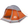 Dome Camping Tent for 1 Person Grey and Orange Waterproof