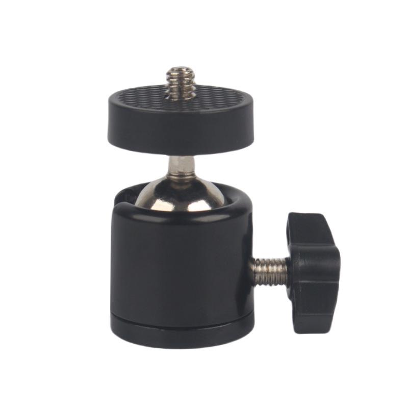 3/8 Metal Rotating Pan Tilt Head with Phone Holder & Tablet Tripod Mount for Live Broadcasts