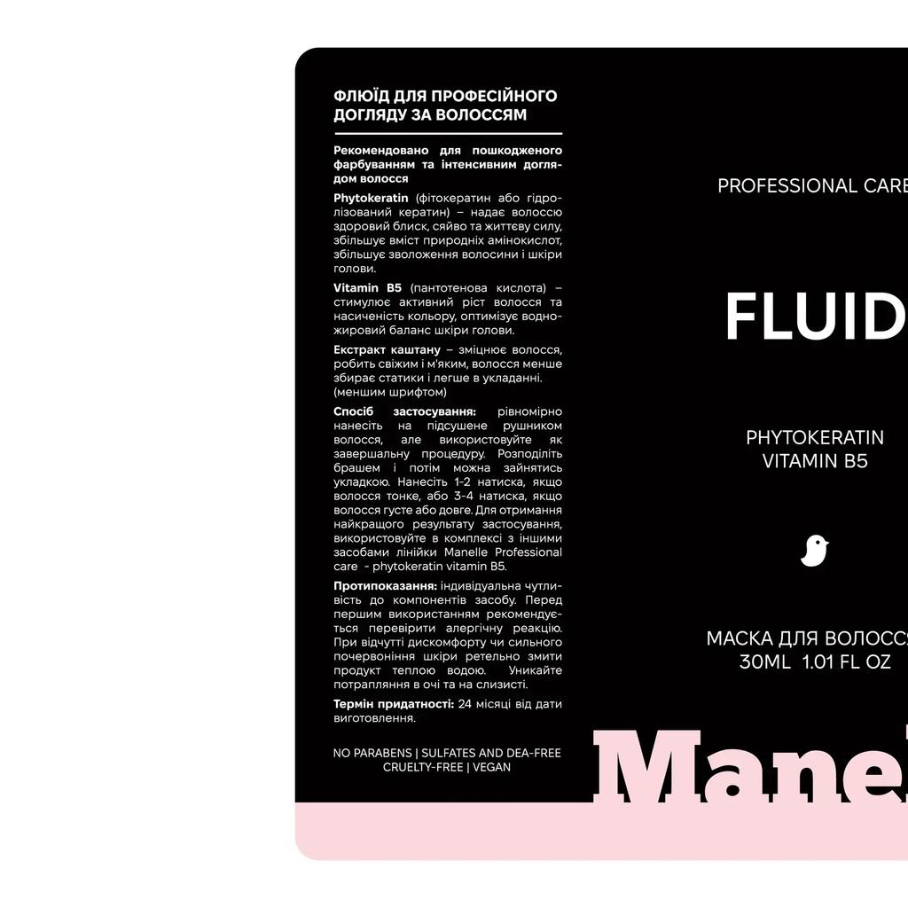 Hair Fluid Professional Care - Phytokeratin Vitamin B5 Manelle 15 Ml