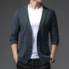 Spring and Autumn New Men's Fashion Knitted Cardigan Youth Middle-aged Casual Trendy Long Sleeve Suit Sweater High-end Jacket