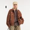 Unisex Vintage Short Cropped Jacket With Embroidered Floral Detail Cotton Zip-Up Hooded Outerwear Casual Wear