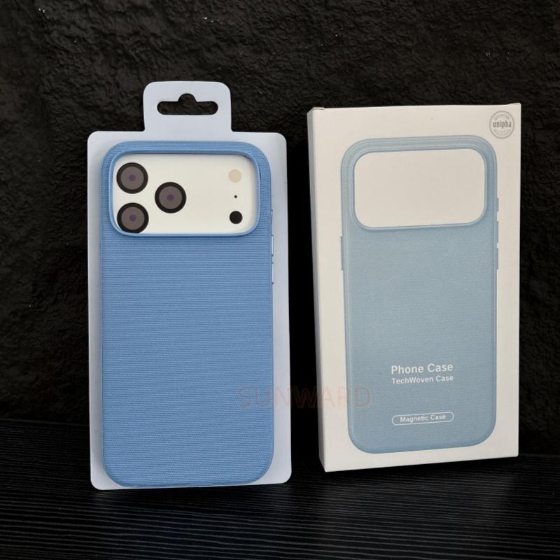 Original Technology Woven Fabric For Magsafe Magnetic Phone Case For iPhone 17 Air 16 15 14 Plus 13 12 11 18 Pro Max Boxed Cover