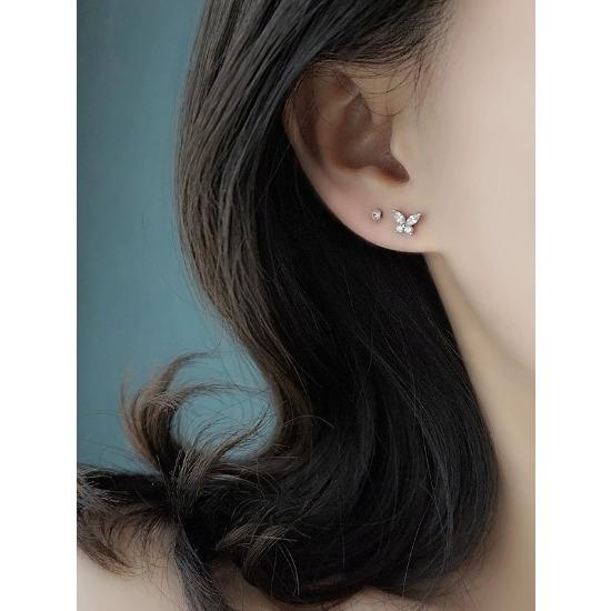 Stud Earrings for Women, Ear Holes, Butterfly Earrings, Niche Design Sense, No Need To Pick Temperament Earrings When Sleeping