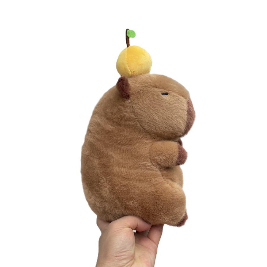 Capybara Plüschtiere Kawaii Stofftiere Anime Orange Capibara Schildkröte Rucksack Kapibala Weich Niedlich Kinder Spielzeug Geburtstag Weihnachtsgeschenk