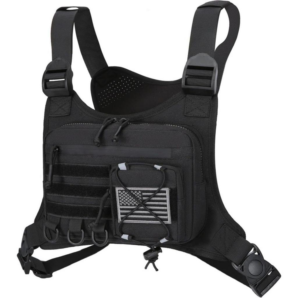 Chest Bag Men's Vest Edc  Anti-Theft Chest Pack Rig for Outdoor Cycling Bags Running Front Chest Pack