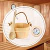 Handmade Wooden Sauna Bucket and Ladle Set Bath Barrel Spa Tools for Sauna Tent Steamer Outdoor Use