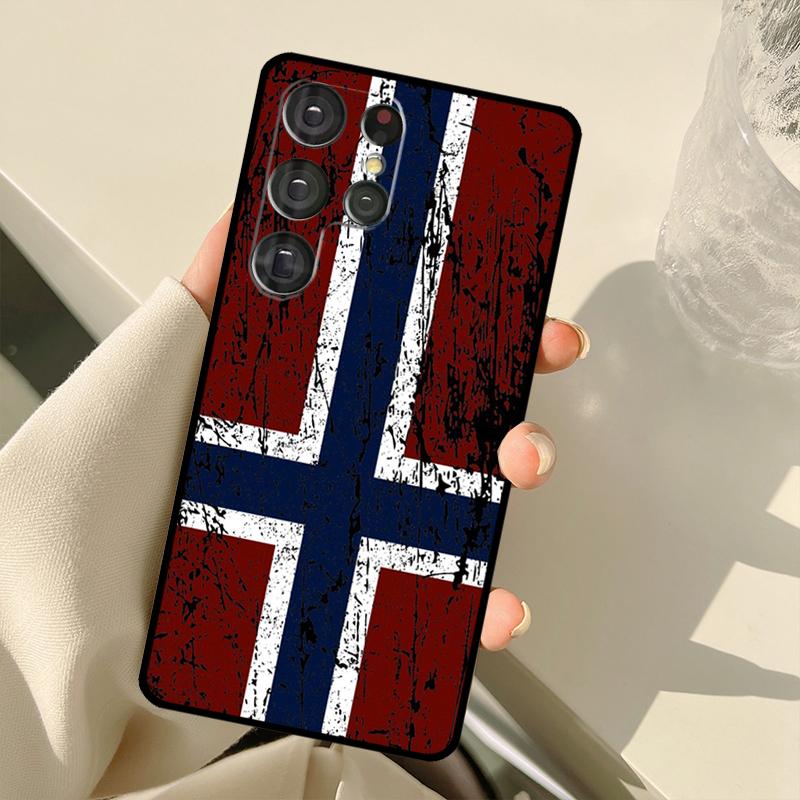 Norway Flag Case For Samsung Galaxy S22 Ultra S21 S20 S24 S25 Ultra S9 S10 Plus S23 FE S24 FE Back Cover