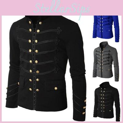 High-quality Men's Double Breasted Gothic Victorian Coat For Cosplay Outfits