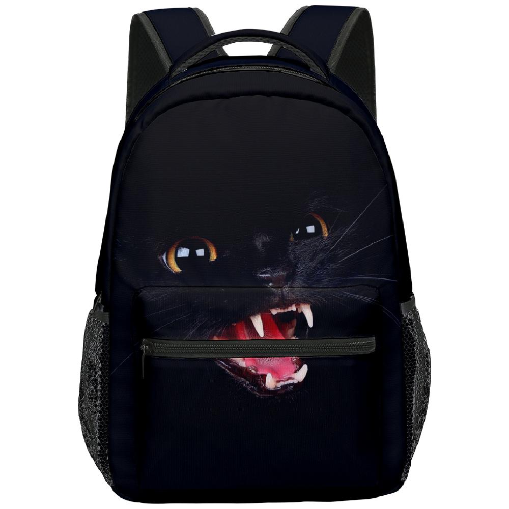 Cartoon Novelty Kpop Youthful School Bags Unisex Cat Pattern Travel Bags 3D Print Oxford Waterproof Notebook Shoulder Backpacks
