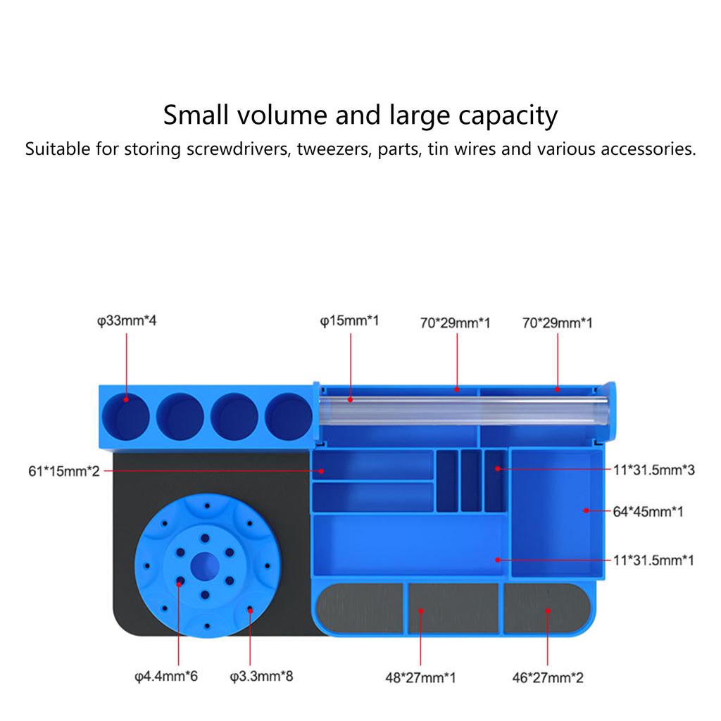 Screwdriver Storage Rack Holder Rotating Organizer for Screwdrivers Tweezers Chip Pickups To Organize Your Tool