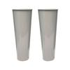 2Pcs Large Metal Vases Farmhouse French Flower Bucket Vases for Cut Flowers Wedding Table Centerpiece Home Decorations