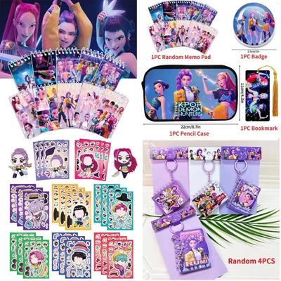 Demon Huntriex Taschennotizbücher Anime-Filmcharakter Kpop Idol Mädchen Spiral-Mini-Notizbuch Geburtstag Kindergeschenk Cartoon-Arbeitsbuch
