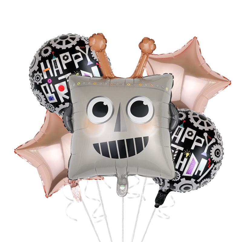 Roboter Cartoon Themen Einweg Geschirr Papier Teller Tassen Kinder Favor Luftballons Geburtstag Party Baby Dusche Dekorationen Lieferungen